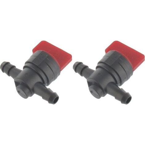 2x robinet de carburant compatible avec Briggs & Stratton 698183 493960 494768 robinet de carburant de tracteur de tondeuse à gazon (1/4)