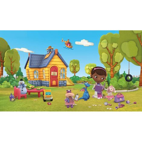 Papier peint panoramique encollé Docteur la peluche - 320 cm x 182,88 cm (1/3)