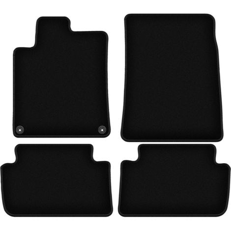 Alfombrillas de terciopelo negro BASIC para Peugeot 407 coupé, sedán y familiar (2004-2011) (1/5)