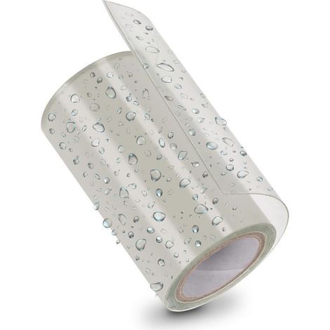 Bande imperméable transparent (10cm x 150cm) Ultra Fort pour reparation des piscines et tuyaux (bande de réparation d'urgence/bande d'étanchéité auto-adhésive pour l'étanchéité sous l'eau) (1/5)