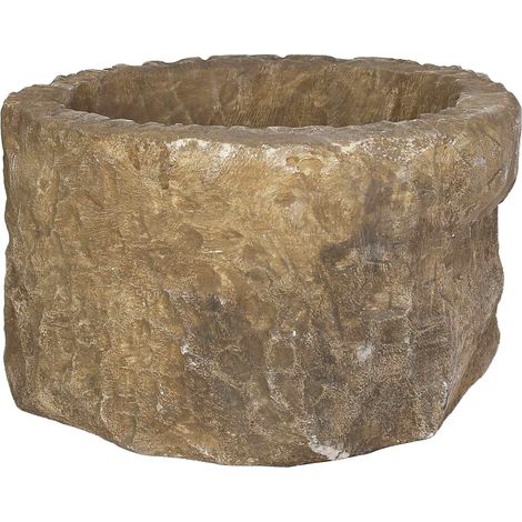 Vaso da giardino Pietra invecchiata Ø 35 x 20 cm vidaXL (1/5)