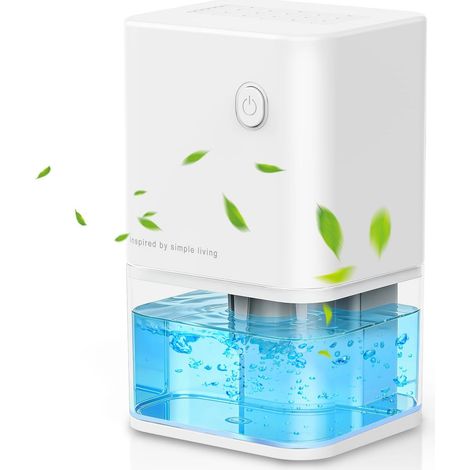 Deshumidificateur d Air Anti Moisissure 500ML, Éco Electrique Déshumidificateurs Maison Compact, Silencieux et Efficace avec Arrêt Automatique pour Petits Espaces, Chambre, Salle de Bain, Placard (1/5)