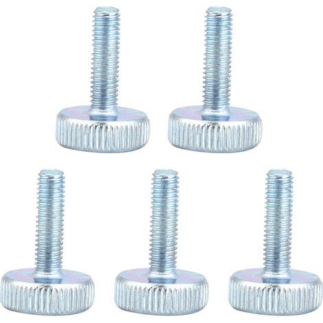Vis à oreilles M5 en acier au carbone zingué à tête moletée plate (M520 5 pièces) (1/5)