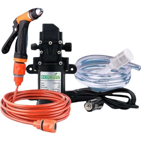 Wasserpumpe, 12 V, Mini-Wasserpumpe, tragbar, selbstansaugend, Hochdruckreiniger, Wasserpumpe, elektrische Autowaschmaschine (1/5)