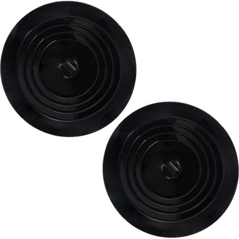 Round Silicone Drain Plugs Black Sink and Bathtub Stopper