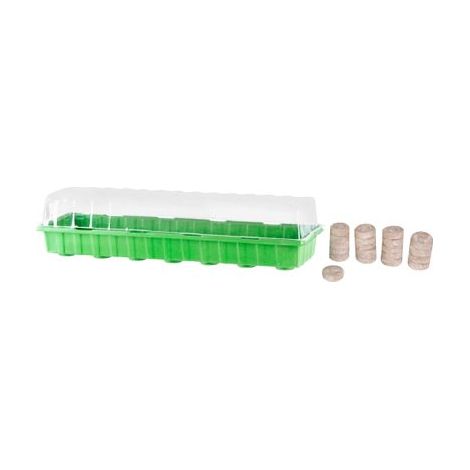 Mini-Gewächshaus Strend Pro Herrison MG-028, mit 20 Kokos-Pellets, 55x16x7 cm