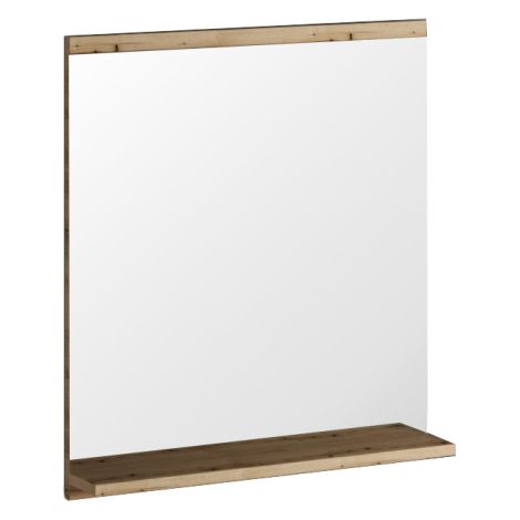 Miroir mural avec étagère en bois - L 50 x l 57 cm - Astral Oak - Livraison gratuite