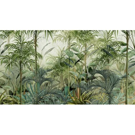 Papier peint panoramique - Forêt Tropicale - 130 cm x 72 cm (1/2)