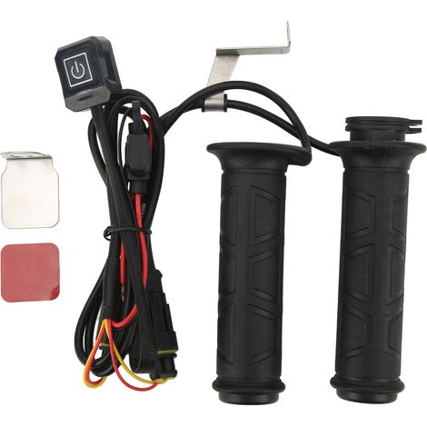 Poignées chauffantes moto 3 niveaux de température - Pour guidon 22mm - Alimentation 12V (1/5)