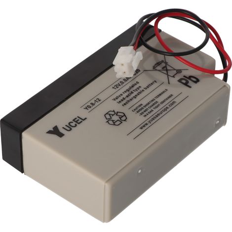 Batteria al piombo ermetica 12V 0,8Ah con connettore JST - Yuasa Yucel Y0.8-12