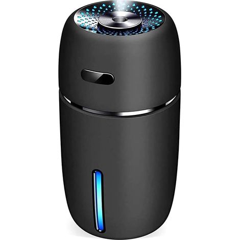 Auto-Diffusoren für ätherische Öle, USB-Auto-Luftbefeuchter, 200 Milliliter Mini-Luftreiniger mit für Büro, Zimmer, Schlafzimmer (schwarz) (1/5)