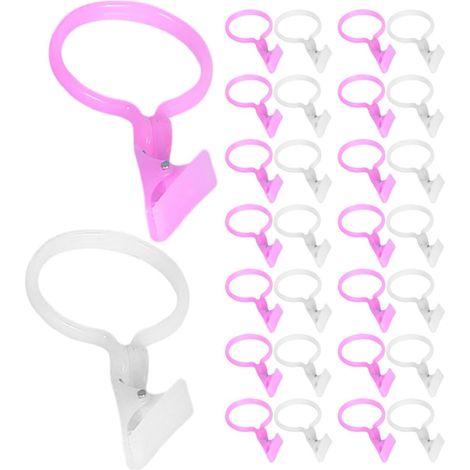 INOOMP Lot de 50 anneaux rideaux en plastique avec pinces , supports pour tringles à , accessoires d (1/5)