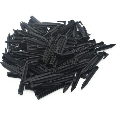 100 Pièces Piquet Fil Robot Tondeuse, Piquets de Fixation pour Câbles Périphériques Tondeuse Crochet Accessoires Définition Surface Jardin - (1/5)