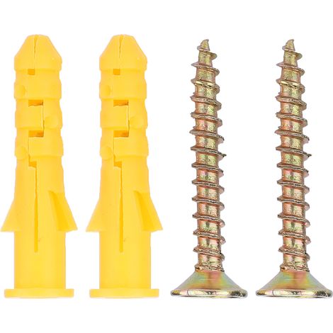 Cheville d'expansion plastique pour vis autotaraudeuse, kit de fixation M6 pour matériaux pleins (1/5)
