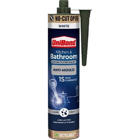 UniBond 3036446 Anti Mould Kitchen/Bathroom Cartridge White 280ml 3036446 UNI2683