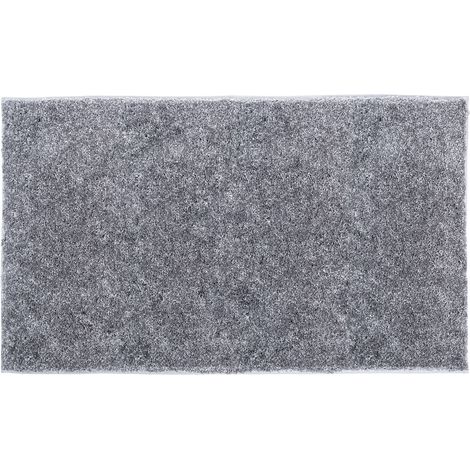 Q-BATH PREMIUM DECOR 1640 Badteppich, flauschig grau, 120 x 70 cm, Mikrofaser (1/4)