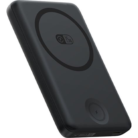 Powerbank 2 in 1 da 10000 mAh con USB-C per iPhone, Apple Watch e MagSafe da 27 W con cavo USB-C - Nero (1/5)