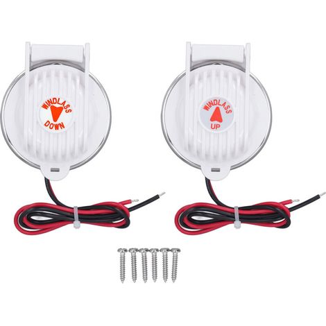 1 Paar Ankerwinden-Fußschalter, rostfrei, universell, zum Heben und Senken des Deckankers, DC12V 24V (1/5)