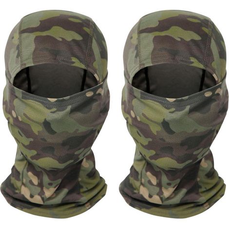 Lot de 2 cagoules tactiques camouflage respirantes pour sports de plein air (1/5)