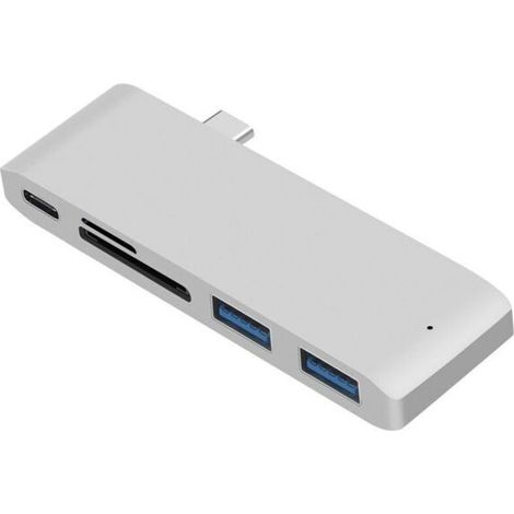 1 adaptateur USB-C MacBook, hub Thunderbolt 3 en aluminium slim, compatible avec ordinateurs portables MacBook Pro/Air, usage nomade (1/3)
