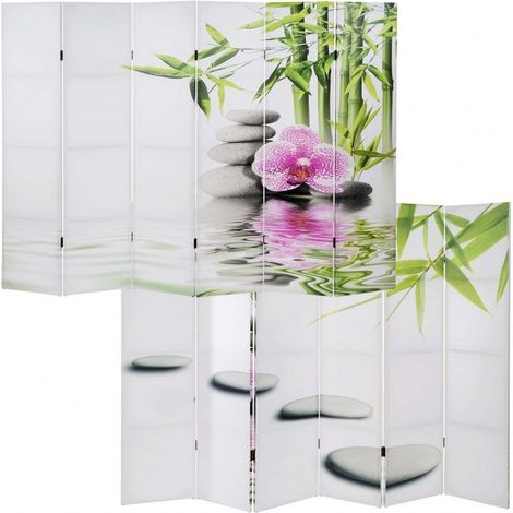 Paravento divisorio a 6 pannelli 180x240 cm modello orchidea PAR04024