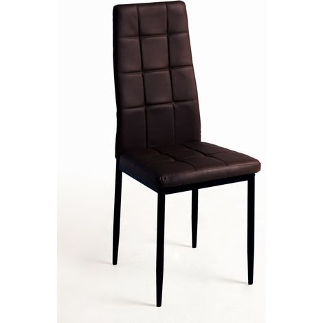 Packs Sillas Comedor - Pack 4 Sillas Lan Polipiel - Marrón (1/5)