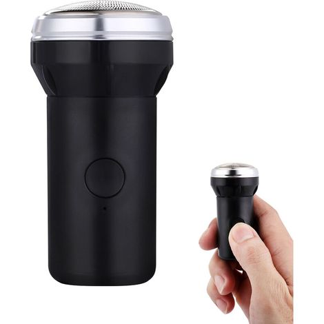Rasoir de voyage pour hommes Mini rasoir électrique pour hommes Rasoir à barbe rechargeable Rasoirs de poche Ultra léger - Bleu et noir et blanc envoyé au hasard - Bleu et noir et blanc envoyé au hasa (1/5)