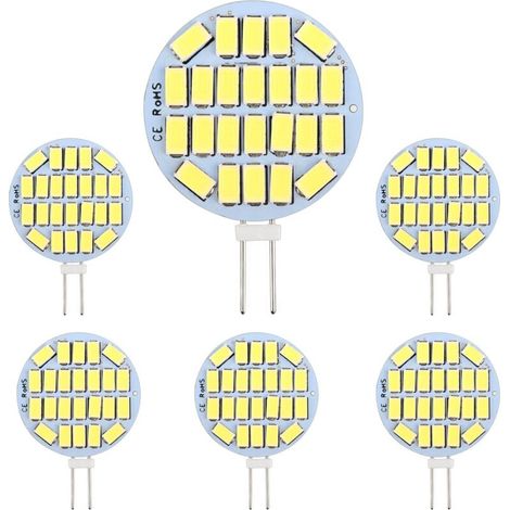 Ampoule LED G4 12 V non dimmable 3 W – 300 lm, 6000 K blanc froid, équivalent halogène 30 W, lot de 6, 30 mm (1/5)