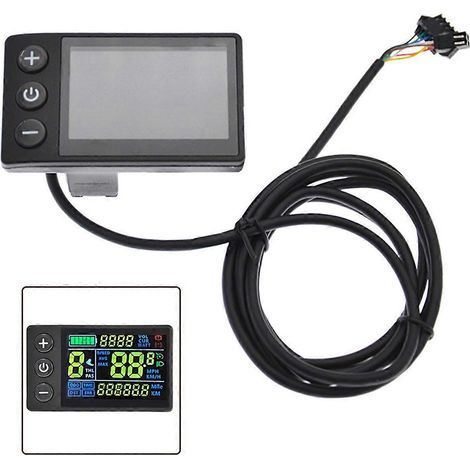 Compteur à écran LCD couleur 24V/36V/48V pour vélo électrique S866 (1/5)