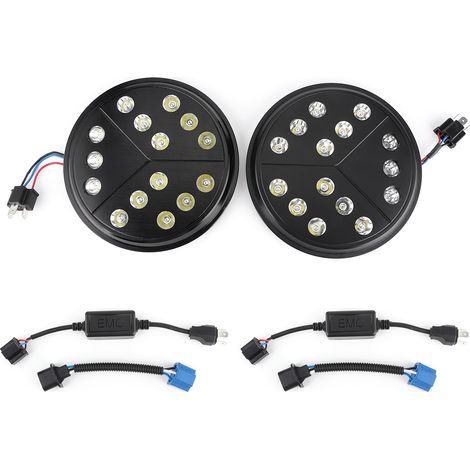 Paar 7-Zoll-LED-Scheinwerfer, Fern-/Abblendlicht, 45 W, pfeilförmig, IP68 wasserdicht, kompatibel mit Jeep Wrangler JK 07-17 (1/3)
