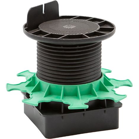 Jouplast – Plot terrasse réglable ELEVO pour pieu métallique 43/138 mm – Résiste jusqu’à 1 tonne – Carton de 30 pièces – Pour terrains en pente