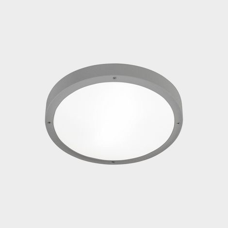 LEDS C4 Basic Plafonnier extérieur encastré gris, LED teintée 13,5 W, 0 cm, température de couleur 2700-3200-4000 K, IP66, marche/arrêt