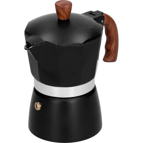 Cafetière Moka Pot, cafetière expresso en alliage d'aluminium pour cuisinière avec (1/5)