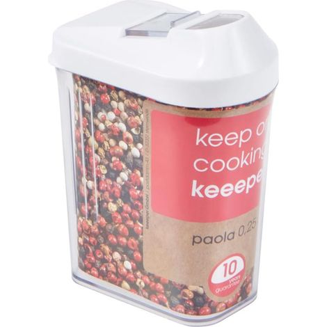 Keeeper Distributore di cereali bianco 250 ml ermetico (1/5)