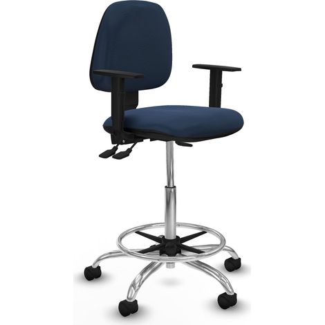 Bürohocker piqueras y crespo Isso marineblau Kunstleder höhenverstellbar (1/2)