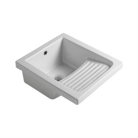 Pilozzo in ceramica 45x51 con strizzatoio bianco (1/2)