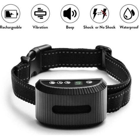 Collier Anti Aboiement pour Chiens, Collier Automatique avec 7 Niveaux de Sensibilité (1/3)