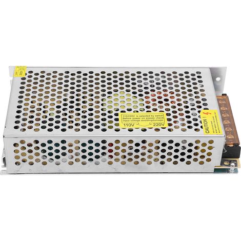Alimentation LED 12V 15A 180W, Adaptateur Secteur 110/220V, Convertisseur DC12V pour Bandeau Lumineux, Écran LED, Imprimante 3D, Boîtier Aluminium (S-180-12) (1/5)