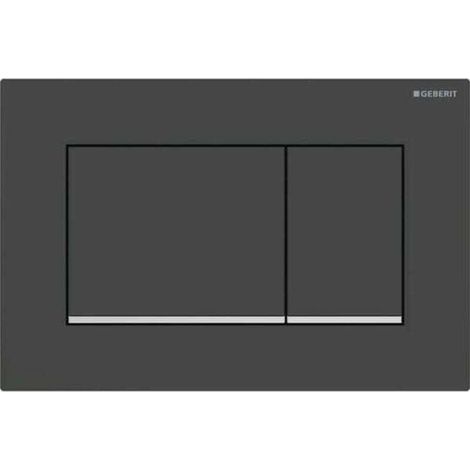 Geberit Sigma30 2-Mengen-Spülungsplatte, Mattschwarz/Chrom (115.883.14.1)