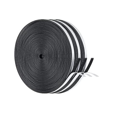 5 Pièces Ruban D'étanchéité Autocollant pour Portes Fenêtres Ruban mousse Joint en Caoutchouc Contre Les Courants D'air froid Anti-collision Insonorisé étanche 10 mm (W) x 2 mm (D)/2 m (L)