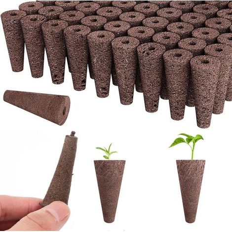 Esponjas de repuesto para plantas, 30 unidades, Forma cónica, Alta calidad, Esponjas para el cultivo de hortalizas sin tierra, Para invernaderos (1/5)