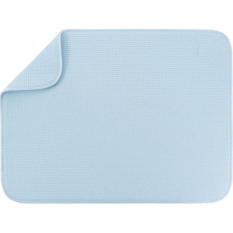 Tapis de séchage vaisselle XL, 45,7 cm x 61 cm, tapis absorbant en microfibre pour comptoir cuisine, vaisselle, ustensiles, casseroles et poêles, extra grand, bleu - 45.7'Sky Blue 45.7 x 61 cm'-'45.7 (1/5)