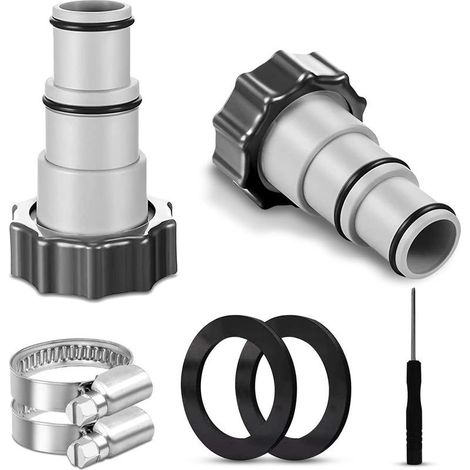 2pcs adaptateurs A pour piscine Intex - Adaptateur de tuyau de rechange pour pompe - Série A - Avec filetage intérieur à visser - Raccord pour tuyau de piscine- 32/38 mm(2) (1/5)
