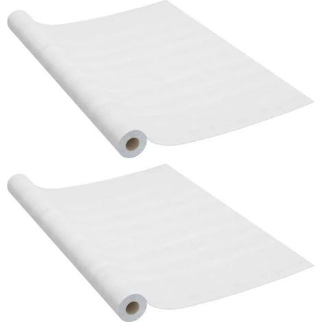 Film Adhésif Imitation Bois - 210 x 90 cm - Pour Portes et Meubles Lisses - PVC Blanc Opacité Élevée - Lot de 2 (1/5)
