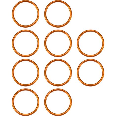 Lot de 10 Joints d'étanchéité pour Collecteur 28 X 34 X 2 Mm en Métal Creux Cuivré pour Tuyau d'échappement de Moto Compatible avec S51 Compatible avec SR1 (1/5)