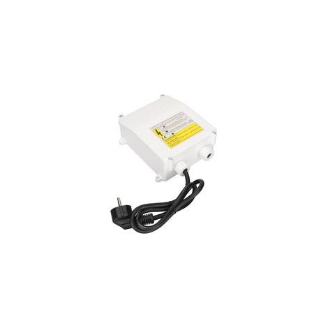 Boîtier de commande avec disjoncteur thermique intégré pour pompes d'aspiration domestiques submersibles de puits profonds, 1,1 kW (1,5 CV), condensateur 60 µF, 25 A, prise UE 220 V.