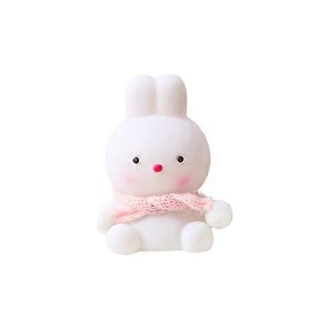 Lampe de chevet LED Ins, veilleuse mignonne, lampe de table, décoration de chambre pour dortoir ou maison, écharpe rose lapin