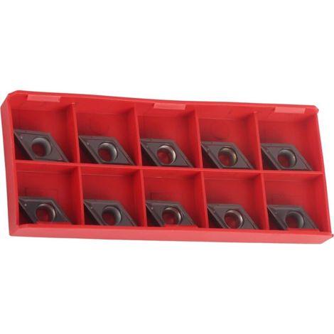 Hartmetalleinsätze, 10 Stück DCMT070202 CNC-Hartmetallspitzeneinsätze, Klingenschneider, Drehwerkzeug mit Box (1/4)