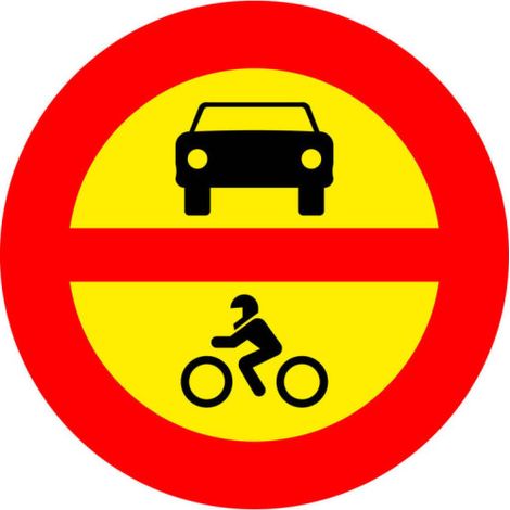 Señal reflectante entrada prohibida a vehículos de motor SEKURECO 120 cm (1/3)