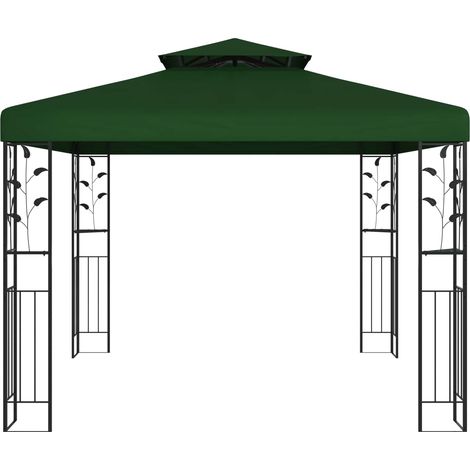 vidaXL Gazebo 3 x 3 x 2.68 m Green Polyester and Steel (1/3)
